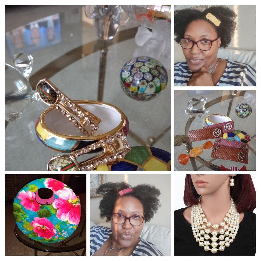 Elegant and Chic Bag Set Assemble Caribbean style. Complete set. Purse handmade in Haïti.