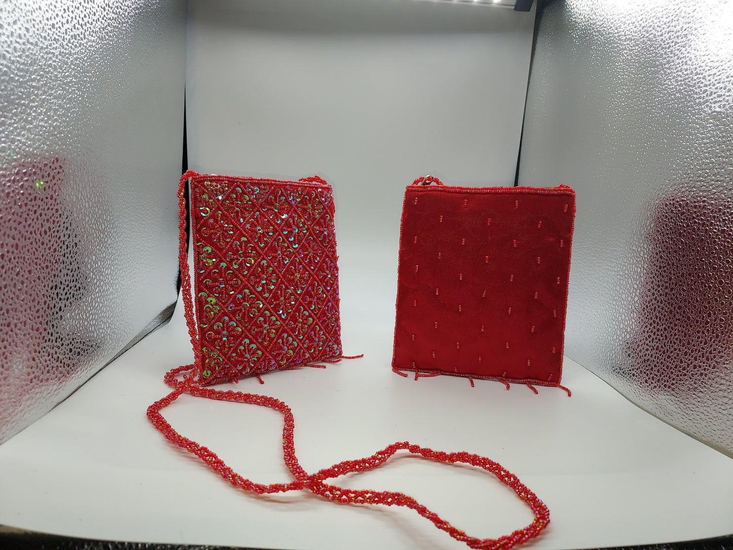 Red Beaded Bag For Women