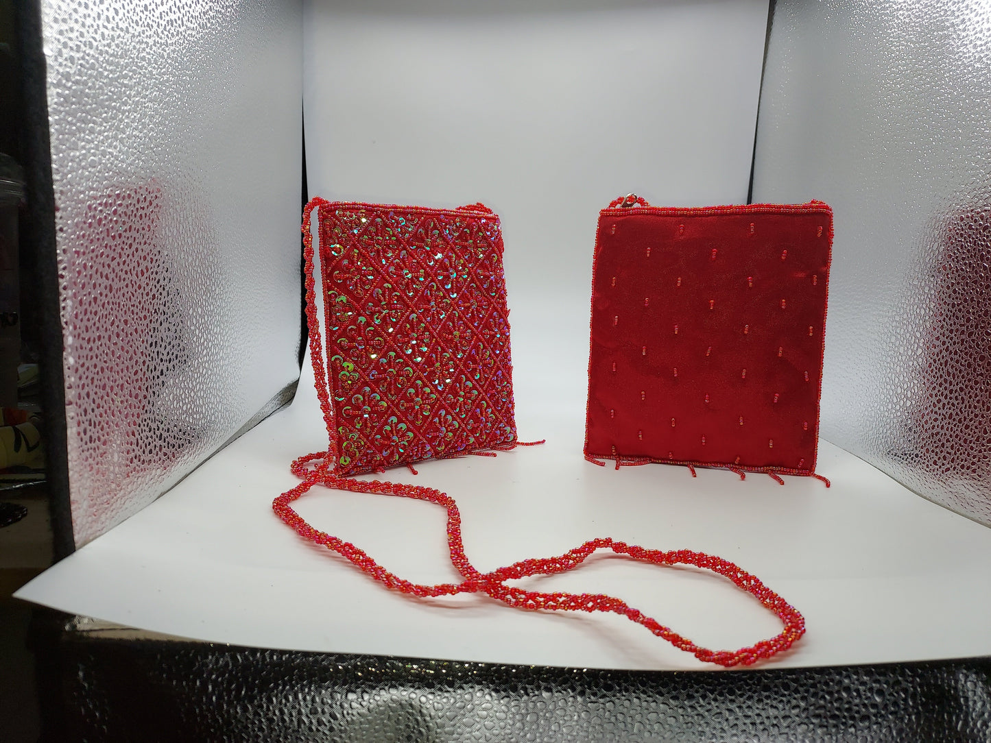 Red Beaded Bag For Women