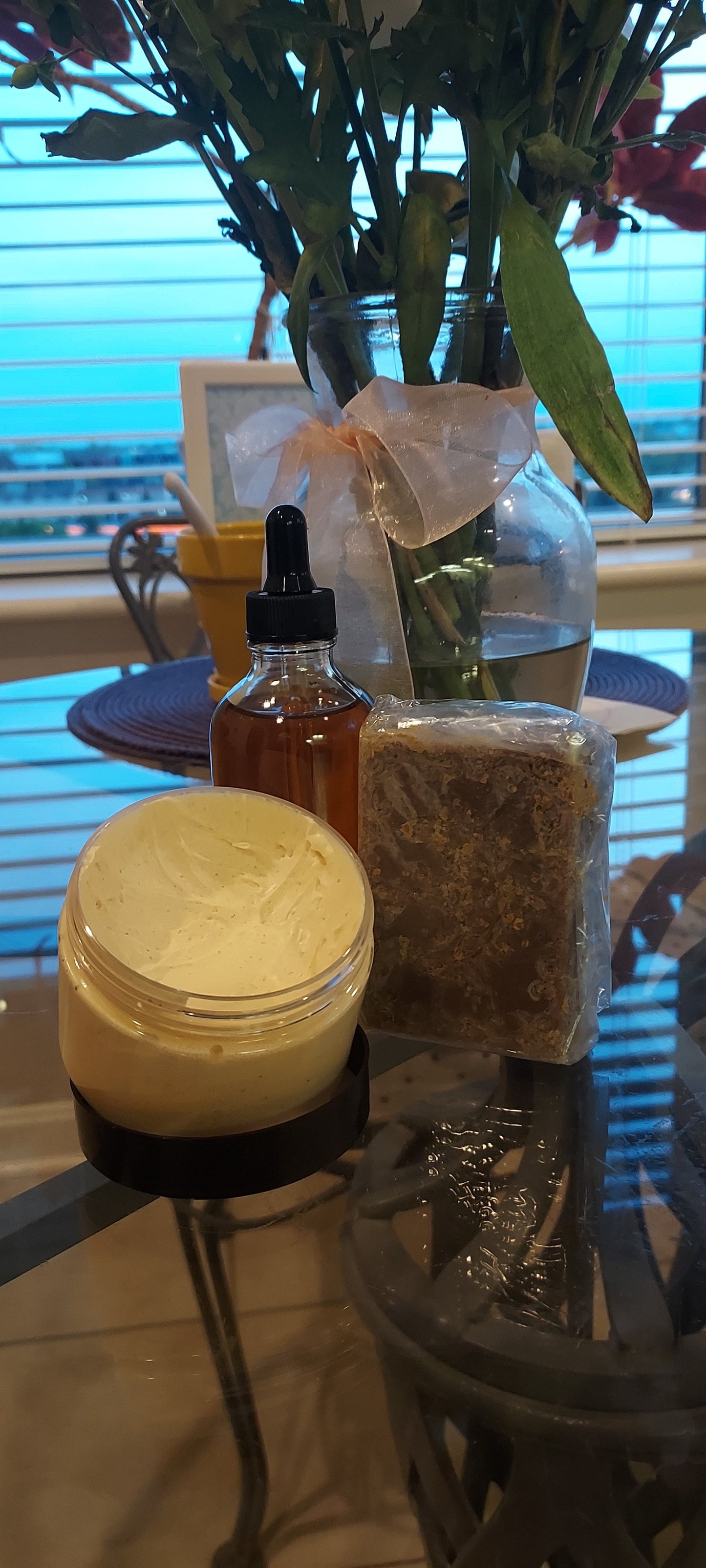 Organic Edge creme and Serum| Natural Hair set | Organic Edge Pomade | Hair Moisturizer/Organic Serum