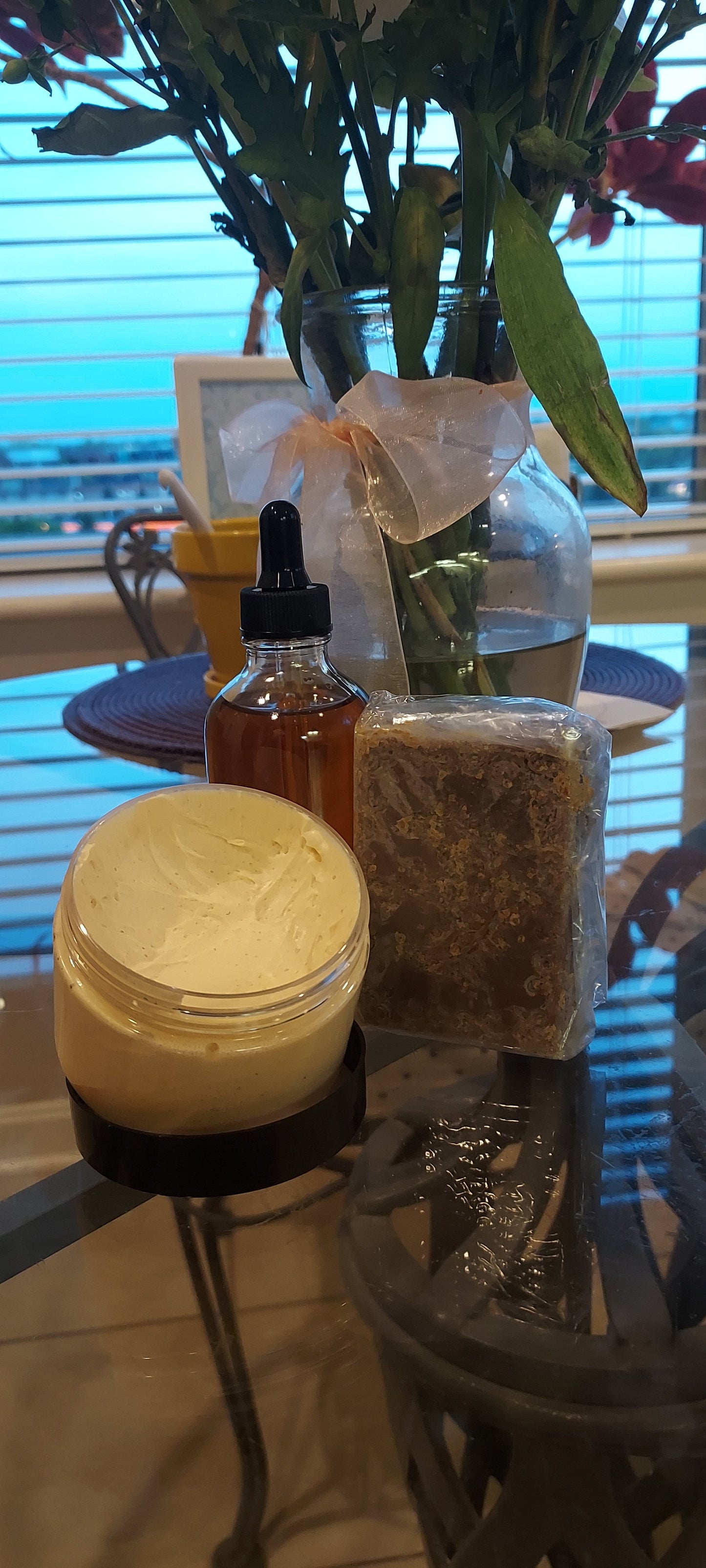 Organic Edge creme and Serum| Natural Hair set | Organic Edge Pomade | Hair Moisturizer/Organic Serum