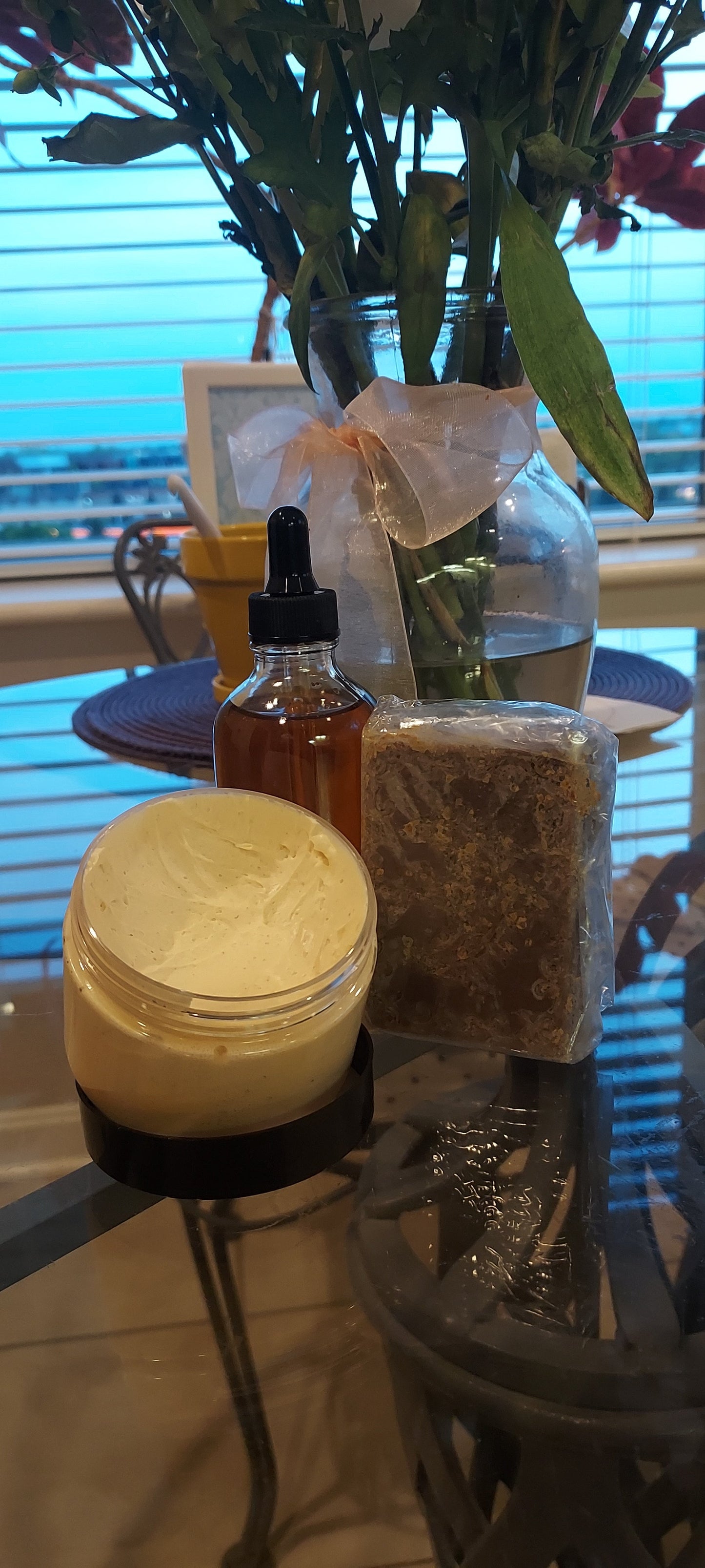 Organic Edge creme and Serum| Natural Hair set | Organic Edge Pomade | Hair Moisturizer/Organic Serum