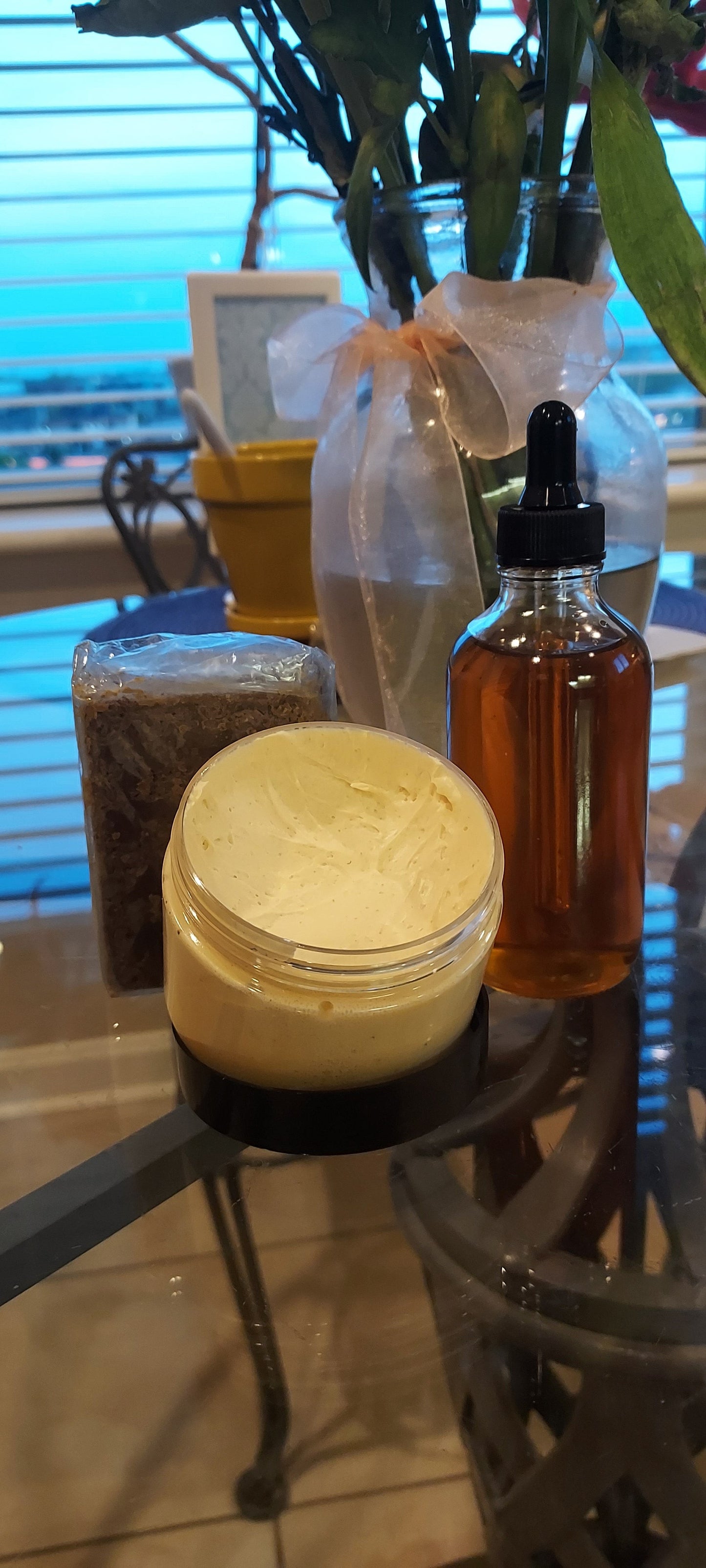 Organic Edge creme and Serum| Natural Hair set | Organic Edge Pomade | Hair Moisturizer/Organic Serum