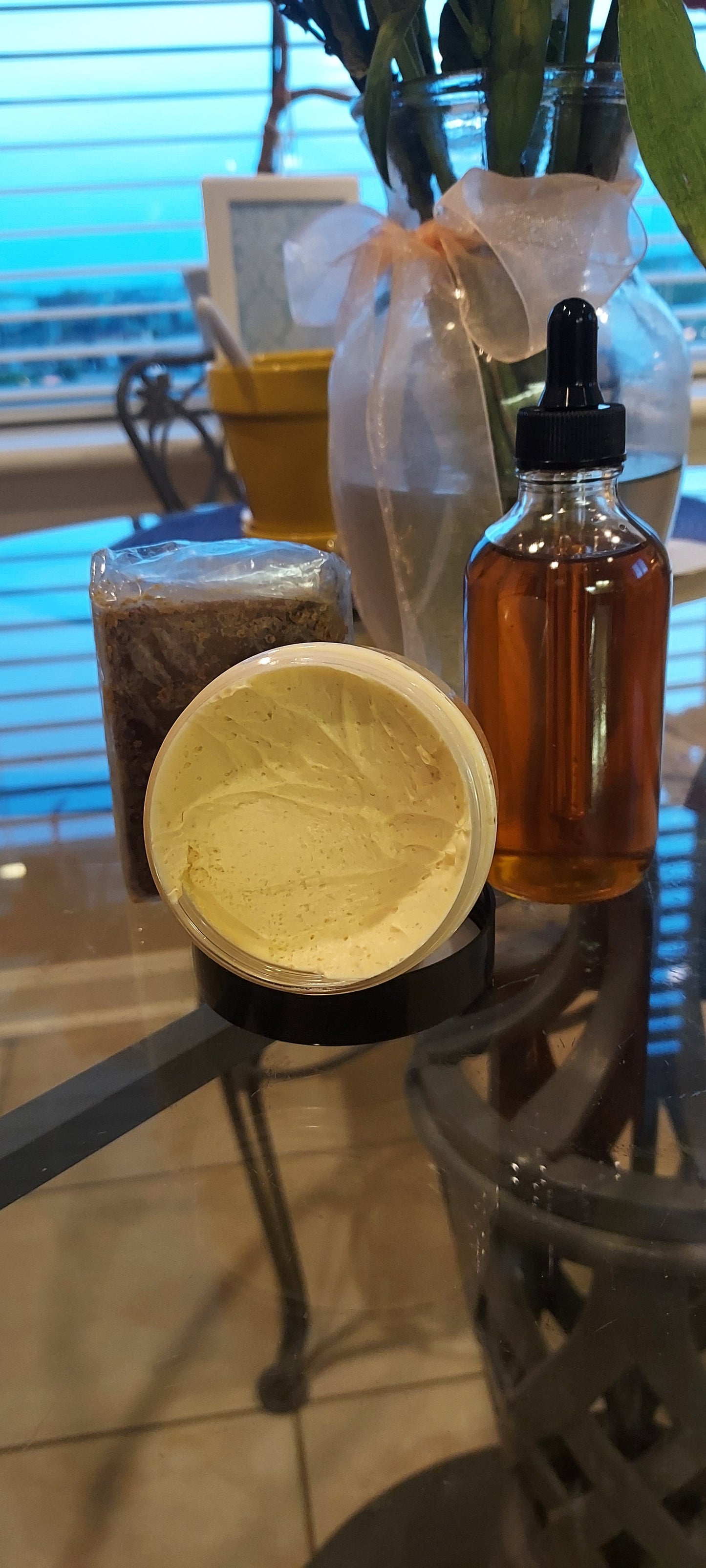 Organic Edge creme and Serum| Natural Hair set | Organic Edge Pomade | Hair Moisturizer/Organic Serum