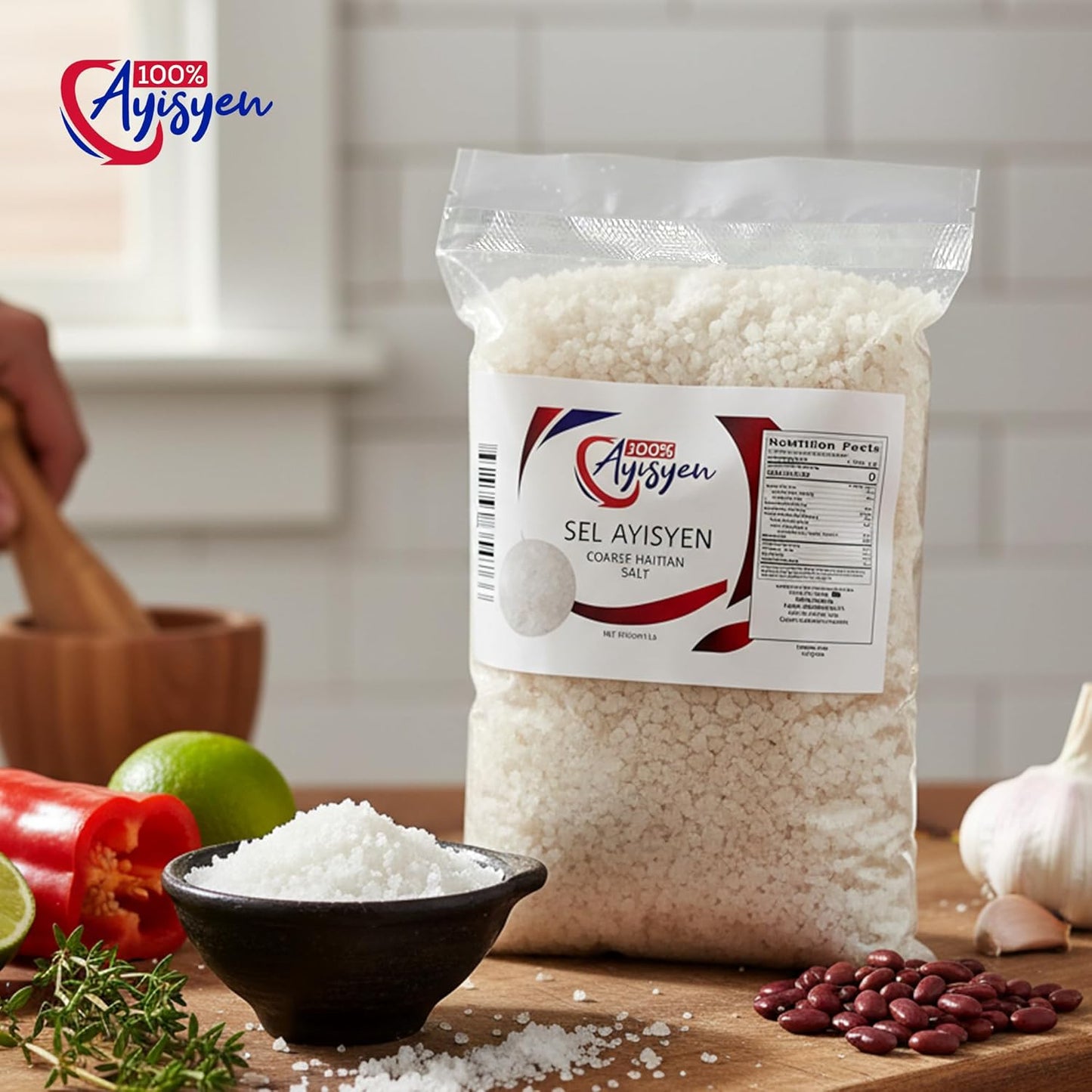 Coarse Sea salt. Authentic Sel Haitian