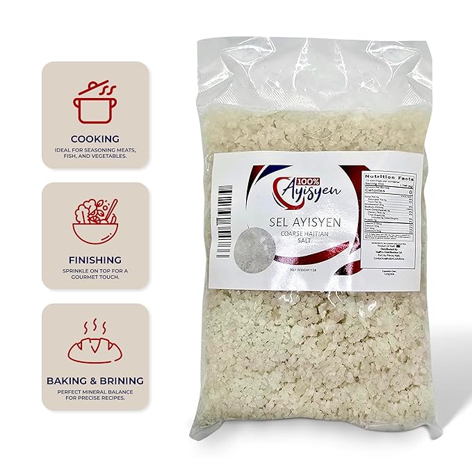 Coarse Sea salt. Authentic Sel Haitian